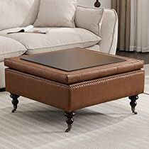 Large Storage Ottoman, Storage Cube Ottoman, Storage Ottoman Coffee Table, Living Room Brown, Square Storage Ottoman, Room Brown, Square Storage, Square Ottoman, Brown Living Room