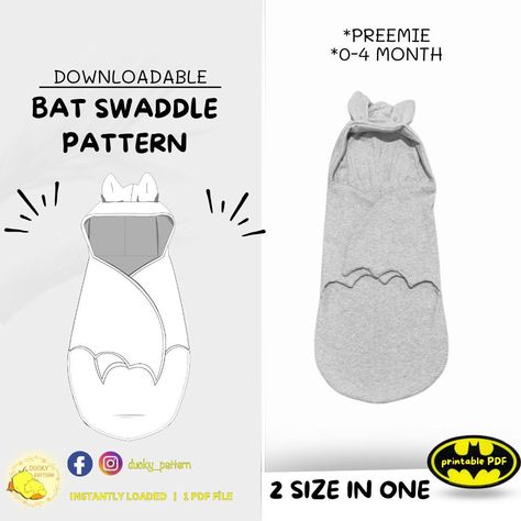 🎃🦇*BAT SWADDLE HALLOWEEN COSTUME FOR BABY* 🦇🦇🦇 • • • • #Infant Swaddle Sack #batman swaddle #bat wings swaddle #Pattern Tutorial #Baby Clothes Sewing #PDF Pattern #Halloween Costume #Bat Swaddle #baby Sewing Pattern #swaddle pattern #digitalpattern #halloweenpattern Bat Swaddle, Swaddle Pattern, Halloween Costume Bat, Baby Swaddle Pattern, Sewing Pdf Pattern, Swaddle Sack, Swaddle Baby, Clothes Sewing, Baby Halloween Costumes