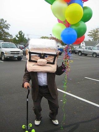 UP: Carl the Old Man Costume : 10 Steps (with Pictures) - Instructables Old Man From Up, Old Man Costume For Kids, Disfraz Up, Carl Costume, Girl Scout Costume, Disney Family Costumes, Disney Couple Costumes, Old Man Costume, Disney Costumes Diy