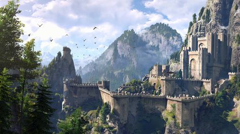 Witcher Wild Hunt, Castle Minecraft, Kaer Morhen, Witcher Wallpaper, The Witcher Wild Hunt, The Witcher Game, Witcher Art, Art Quilling, Yennefer Of Vengerberg