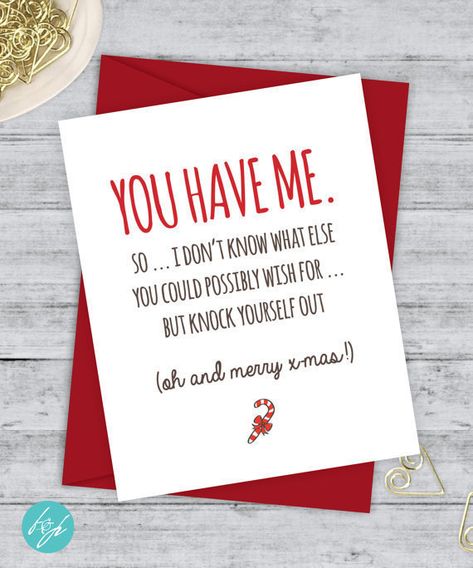 Cheeky holiday cards for couples who love to laugh Funny Christmas Cards Diy, Funny Easter Cards, Cards For Couples, Christmas Humor Ecards, Boyfriend Card, Christmas Card Sayings, Girlfriend Card, Funniest Valentines Cards, Cards For Boyfriend