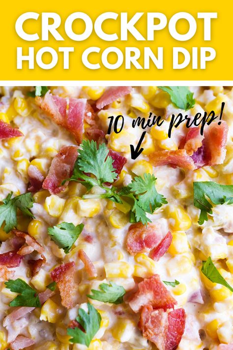 Crock Pot Corn Dip, Creamy Corn Dip, Crock Pot Corn, Hot Corn Dip, Dip With Cream Cheese, Best Dip Recipes, Crock Pot Dips, Hot Corn, Crock Pots