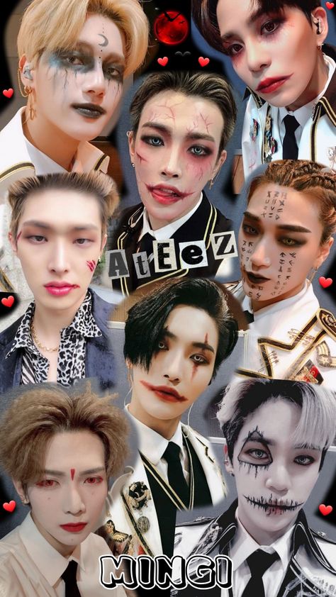 Ateez Halloween Wallpaper, Ateez Halloween, Angels And Demons, Halloween Wallpaper, Kpop Wallpaper, Cute Doodles, Beautiful Wallpapers, Doodles, Fan Art