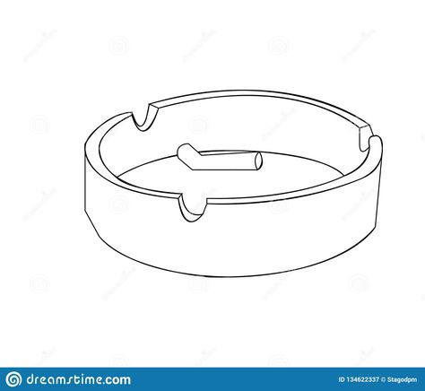 Ashtray Illustration, Ashtray Drawing, Ashtray Tattoo, Vector Line Art, Line Art Illustration, Vector Line, Background Illustration, Media Post, Art Illustration