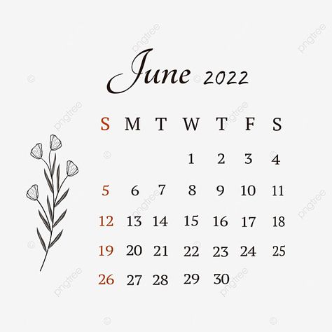 June 2022 Calendar, Calender 2022, 2023 Vector, Calendar Vector, Calendar June, Calendar Icon, Cute Calendar, 2022 Calendar, Wedding Illustration