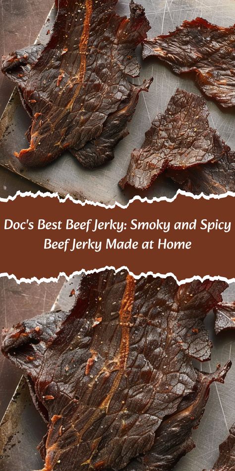 Make your own beef jerky with Doc’s Best Beef Jerky recipe! Featuring a simple marinade with soy sauce, Worcestershire, and seasonings, this jerky offers smoky and savory flavors that will satisfy your cravings. It’s the perfect snack for busy days or when you’re on the move. Simple Beef Recipes, Oven Jerky, Beef Jerky Recipe, Best Beef Jerky, Simple Marinade, Homemade Jerky, Jerky Recipe, Making Jerky, Beef Jerky Recipes