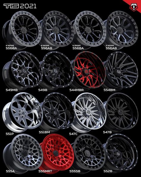 TIS Wheels (@tiswheels) posted on Instagram: “Here’s an overview of some of our new styles for 2021. Which would you roll on? Contact your nearest ATD Dealer for more info and pre-…” • Oct 27, 2020 at 11:16am UTC Truck Rims And Tires, Truck Rims, Gmc Yukon Denali, Rims And Tires, Dodge Trucks, Best Luxury Cars, Audi Cars, Custom Wheels, Gmc Trucks