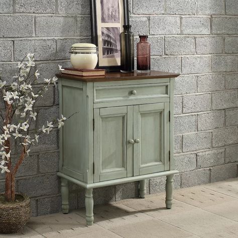 Ophelia & Co. Harpenden 2 Door Accent Cabinet & Reviews | Wayfair Green Cabinet, 2 Door Accent Cabinet, Door Accent Cabinet, Cabinet Wood, Wood Accent Table, Small Cabinet, Accent Doors, Wood Drawers, Accent Cabinet