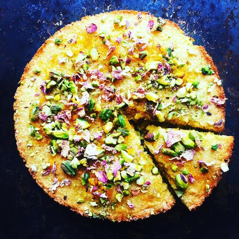 Rosewater Cake, Orange Pistachio, Cake Gluten Free, Orange Syrup, Lovely Cake, Rose Recipes, Pistachio Cake, Second Breakfast, Gluten Intolerance