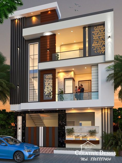 2 Storey House Elevation, Parapet Wall Design House Modern, Aesthetic Outside, Home Front Elevation, Outside Home Decor, Front Building Design, Indian House Exterior Design, Outside Aesthetic, House Structure Design