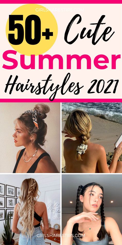 Easy Simple Hairstyles, Best Summer Hairstyles, Hair Styles For Dirty Hair Quick, Rainy Day Hairstyles, Pool Hair, Cute Summer Hairstyles, Beach Hairstyles Medium, Pool Hairstyles, Summer Hairstyles For Medium Hair