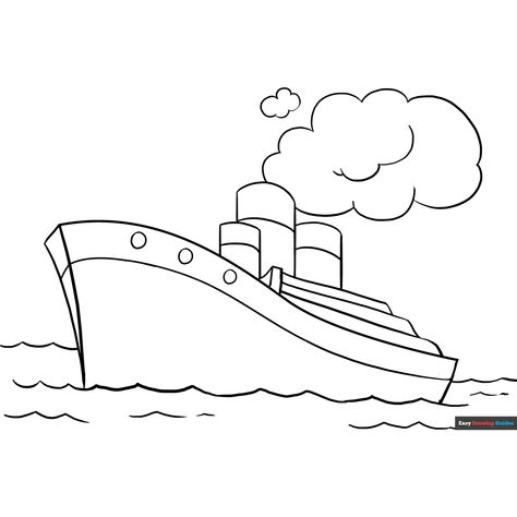 Free Ship Coloring Page for Kids Free Planner Pages, Boat Cartoon, Free Printable Coloring Sheets, Drawing Guides, Cars Coloring Pages, Coloring Ideas, Ship Drawing, Printable Coloring Sheets, Online Coloring Pages