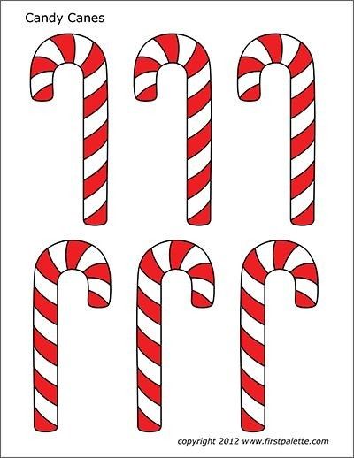 Candy Cane Template, Candy Cane Coloring Page, Gingerbread Theme, Candy Cane Crafts, Candy Cane Decorations, Christmas Tree Template, Free Printable Templates, Fun Christmas Activities, Candy Cane Wreath