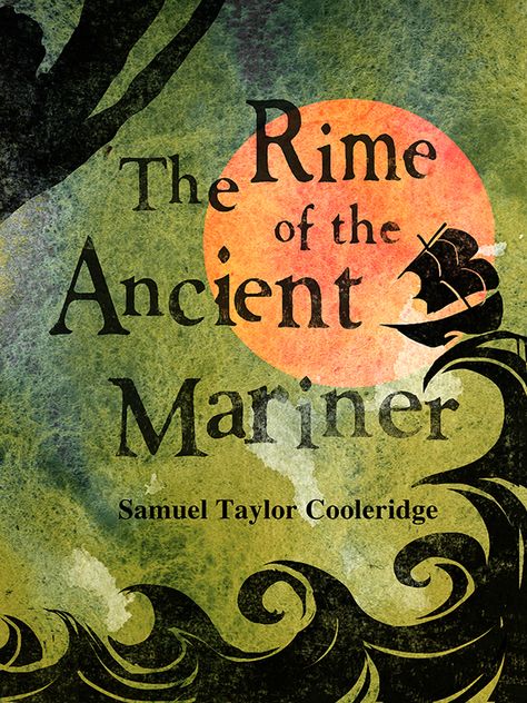 Dark Book Cover, Rime Of The Ancient Mariner, The Ancient Mariner, Dark Book, World Poetry Day, Pirate Books, Ancient Mariner, Dark Books, Watercolor Books