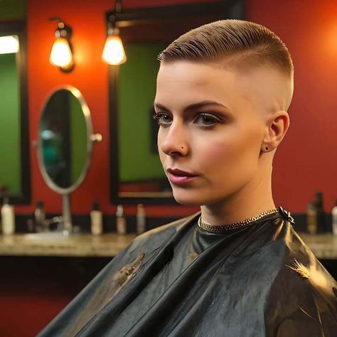 Shorter Haircuts, Pixie Shag, Army Haircut, Super Short Pixie, Shaved Heads, Haircut For Women, Military Haircut, Shaved Hair Cuts, Short Shaved Hairstyles