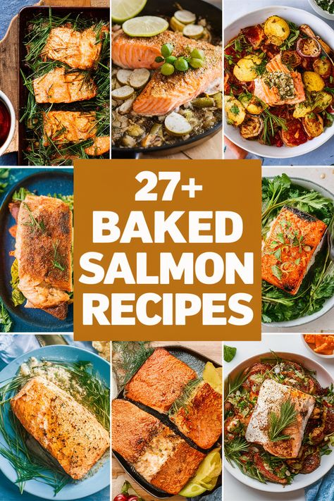 27+ Simple Baked Salmon Recipes That Will Make Dinner a Breeze!...  Make dinner easy with these simple baked salmon recipes. Each dish is packed with flavor and healthy ingredients like lemon garlic herbs honey and veggies. Perfect for busy nights these recipes will help you whip up a delicious meal in no time. Say hello to stress-free cooking and tasty dinners!... https://ostrali.com/foodr/baked-salmon-recipes Salmon Fillet Dinner Ideas, Salmon Dinner Recipes Healthy, Delicious Salmon Recipes Oven Baked, Best Salmon Seasoning, Sock Eye Salmon Recipes, Baked Salmon Filet Recipes Oven, Bake Salmon Recipes, Salmon Fillet Recipes Baked, Good Salmon Recipes