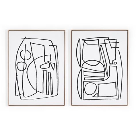 Art | Stark Set By Dan Hobday Modern Abstract Wall Art, Devon England, Coastal Landscape, Four Hands, Contemporary Wall Art, Drawing Prints, Hand Art, White Canvas, Home Wall Art