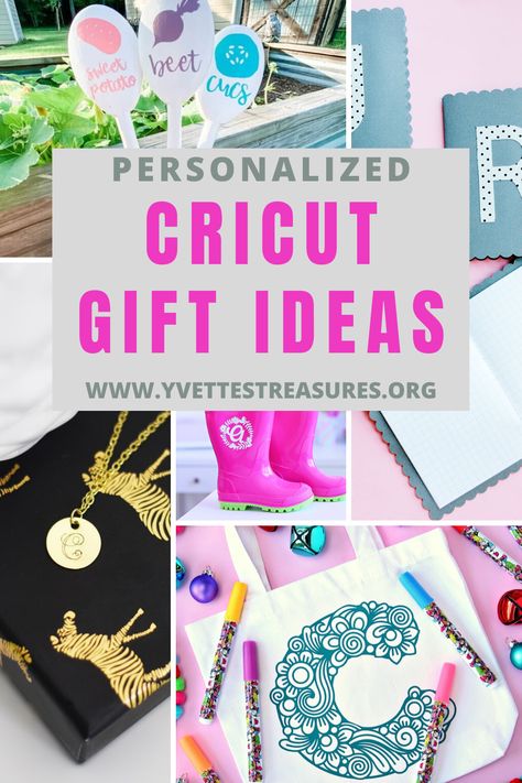 DIY Cricut Gift Ideas - Easy DIY Cricut projects that make wonderful homemade gifts. Surprise your loved ones with these personalized Circut gift ideas. #diycircutgifts #diyprojects #homemadegiftideas Gift Ideas With Cricut, Cricut Personalized Gifts, Personalized Gifts Diy, Cricut Gift Ideas, Cricut Personalized, Unique Homemade Gifts, Personalized Gifts For Friends, Easy Homemade Gifts, Cricut Christmas Ideas