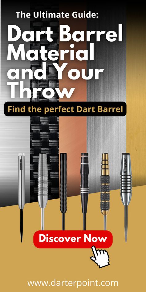 Explore the impact of different dart barrel materials on your game with this Guide. Whether you're a beginner or a pro, understanding the characteristics of various materials like tungsten, brass, and nickel can significantly enhance your throw. This guide offers insights into choosing the right dart barrel material for optimal performance. Learn about the differences and make a choice that elevates your dart game. #DartBarrelMaterial #DartMaterialGuide #ImpactOnThrow #DartGameImprovement Best Darts, Dart Tips, Tungsten Darts, Dart Shafts, Dart Accessories, Darts Game, Dart Board, Make A Choice, Diy Electronics