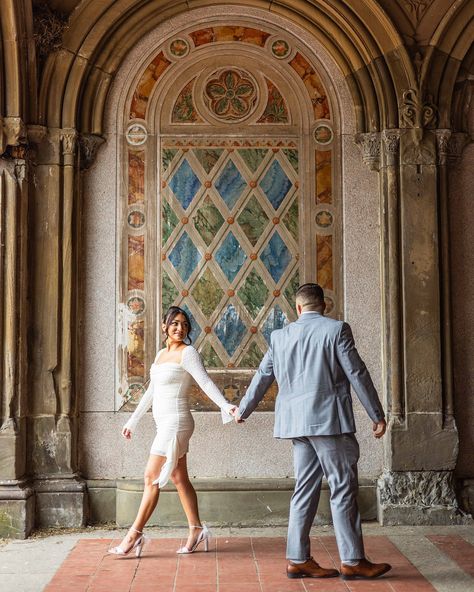 If you want to feel like you’re in another part of the world during your engagement photo shoot…I think the most iconic place to utilize is Central Park. Especially the 3 Arches area and Bethesda Fountain. Hair Stylist: @beautybybolusi_ #nycengagementphotography #nycengagementphotographer #2025brides #2025bride #newlyengagedcouple #engagementshoots #engagementphotoshoot #engagementportraits #engagementshootideas Central Park Engagement Shoot, Bethesda Fountain, Central Park Weddings, Engagement Photo Shoot, Newly Engaged Couple, Park Wedding, Engagement Portraits, Nova York, Nyc Wedding