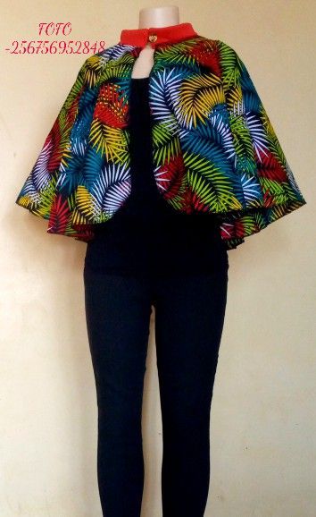 Ankara Poncho Fashion Styles, Maternity Ankara Tops, Ankara Tops Blouses, African Print Tops, Over Coat, Mode Kimono, Short African Dresses, African Inspired Clothing, African Print Dress Designs