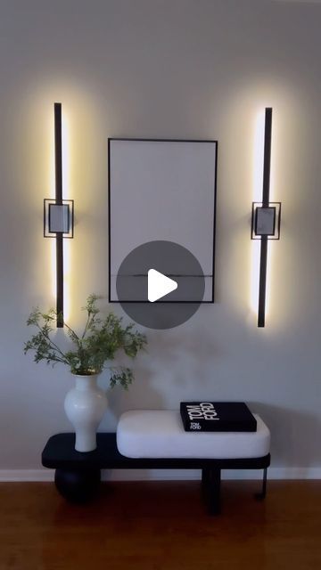 Diy Led Corner Light, Diy Wall Light Fixtures, Picture Wall Shelf, Diy Wall Sconces, Diy Led Lighting Ideas, Wall Sconces Diy, Luminaria Diy, Light Picture Wall, Craft Boxes