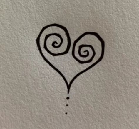 Swirl Tattoo, Spiral Tattoos, Stick N Poke, Stick N Poke Tattoo, Poke Tattoo, Stick And Poke, Heart Tattoo, Tattoos And Piercings, I Tattoo