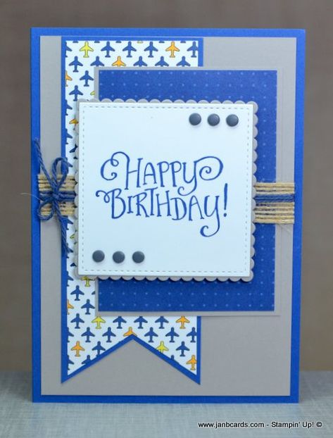 Stampin Up Birthday Cards, Cars Ideas, Male Birthday, Birthday Card Craft, Simple Birthday Cards, Homemade Birthday Cards, Birthday Cards For Boys, Masculine Birthday Cards, Bday Cards