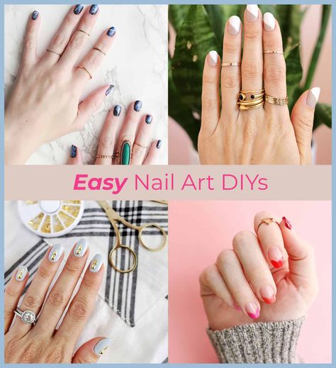 10 Easy Nail Art Tutorials (Step-by-Step) - A Beautiful Mess Iridescent Nail Polish, Gel Manicure At Home, Nail Art Tutorials, Watermelon Nails, Nail Art At Home, A Beautiful Mess, Nail Art Designs Videos, Simple Nail Art Designs, Beautiful Mess