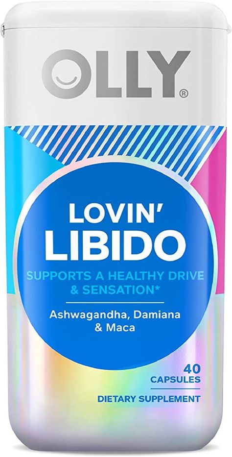 Amazon.com: OLLY Lovin Libido Capsules, Boost Desire With Ashwagandha, Maca & Damiana, Vegetarian, Supplement for Women, 20 Day Supply (40 Count) Vegetarian Supplements, Libido Boost, Low Libido, Estrogen Dominance, Supplements For Women, Personal Hygiene, Multivitamin, Dietary Supplements, Vitamins