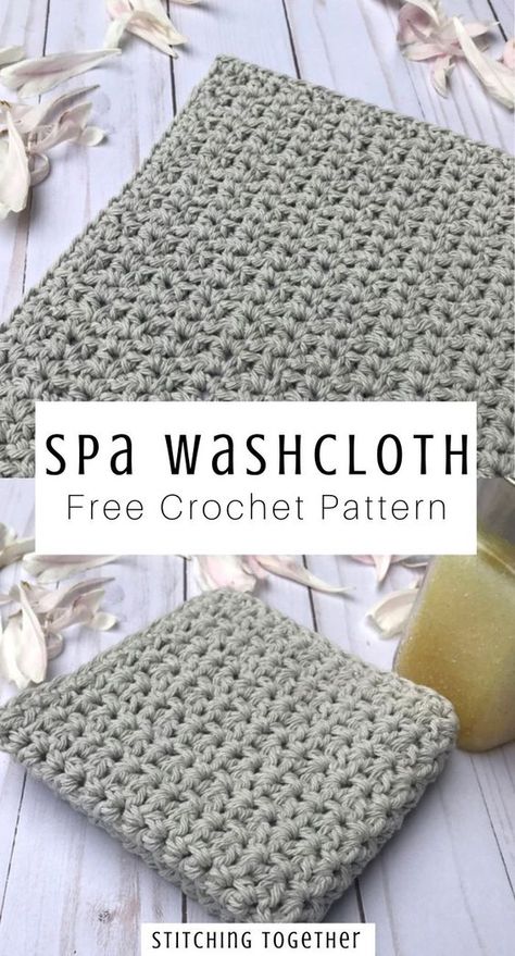 An easy crochet washcloth pattern you'll love making for yourself and for gifts. This simple spa washcloth with look so cute in your bathroom. Click to go directly to the free crochet pattern by Stitching Together #crocheting #crochet Easy Crochet Washcloth, Recovery Activities, Crochet Directions, Bathroom Crochet, Crochet Towels, Crochet Washcloth Free Pattern, Crochet Washcloth Free, Crochet Washcloths, Havana Twists