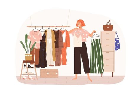 Outfit At Home, Vintage Store Ideas, Hanger Logo, Newborn Pattern, Selling Clothes Online, Cracked Wallpaper, Colorful Illustration, Flat Vector Illustration, Iphone Wallpaper Pattern