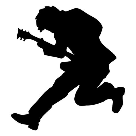 Guitarist Silhouette, Guitar Silhouette, Music Silhouette, Vector Background Graphics, Guitar Boy, Rock Guitarist, Samurai Artwork, Music Drawings, Horror Tattoo