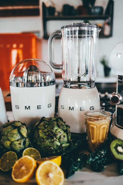 Try using Smeg's blender and citrus juicer to get the nutrition that you need🥭🥬 Citrus Juicer, Juicer, Home And Family, Design Inspiration, Nutrition, Green, Design