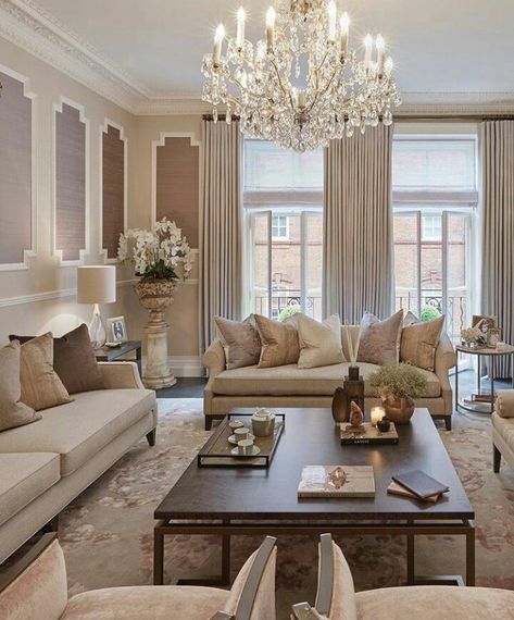 Luxury Living Room Design #LuxuryLivingRoomsIdeas Luxury Living Room 2017 Neutral Elegant Living Room, Tufted Sofa Living Room, Formal Living Room Decor, Elegant Living Room Decor, Elegant Living Room Design, Sala Grande, Trendy Living Rooms, Living Room Decor Cozy, Elegant Living Room