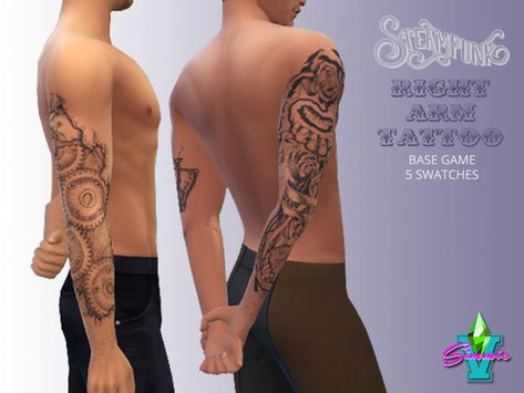 The Sims Resource - Steampunk Right Arm Tattoo Ts4 Tattoos, Sims 4 Tattoos Cc, Steampunk Tattoos, Plaid Coat Outfit, Sims Maxis Match, Sims 4 Mods Accessories, Sims 4 Skin Details, New Sims 4 Cc, Steampunk Tattoo