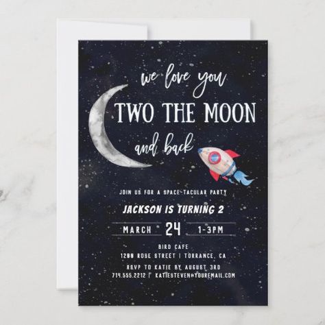 $3.08 | Two The Moon 2nd Birthday Party #moon invitation, to the moon and back, moon theme, moon and stars, two the moon, moon birthday, space birthday, galaxy birthday, 2nd birthday, second birthday Two The Moon And Back, Boy 2nd Birthday, Birthday Second, Moon Birthday, Two The Moon, 2nd Birthday Boys, Moon Party, Mermaid Birthday Invitations, 2nd Birthday Party