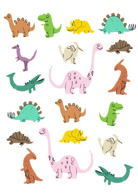 one Dino and me by Jamie Oliver Aspinall, via Behance Cute Dino Illustration, Cute Dinosaur Illustration, Dino Illustration, Dino Art, Jurassic World Poster, Dino Drawing, Dinosaur Drawing, Dinosaur Illustration, 카드 디자인