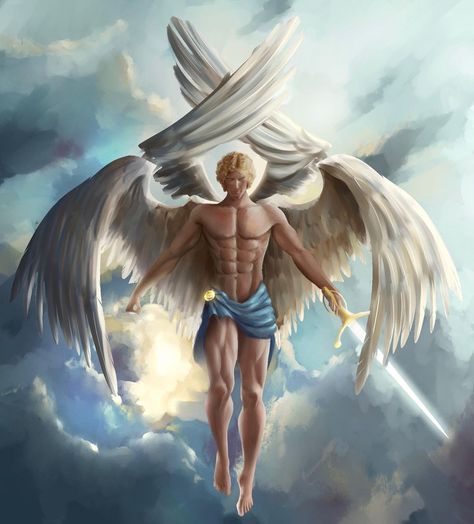 beri on Instagram: “Been a while!!!! but here’s something i made after that sucky art block 🤓 . . . . . . . . . #angelart #angels #digitalpainting…” Male Angels Men, Four Winged Angel, Angel Character Art, Male Angel Art, Angels Artwork, Angle Art, Man Angel, Male Angels, Angel Flying