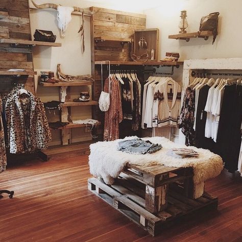 Haute Hibou, Seattle Western Chic Boutique Decor, Country Boutique Ideas, Western Boutique Store Front Ideas, Western Boutique Display Ideas, Western Store Display Ideas, Western Retail Display Ideas, Rustic Boutique Ideas, Western Retail Store Design, Clothing Display Ideas Boutiques