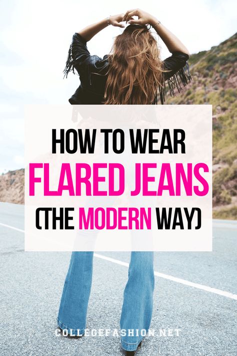 Womens Flared Jeans Outfits, 70 Jeans Outfit, Casual Flared Jeans Outfit, Light Jeans Flare Outfit, Flare Jeans Casual Outfit Winter, Flare Jeans Outfit Street Style, Outfits With Flare Jeans And Boots, How To Style Light Wash Flare Jeans, What To Pair With Flared Jeans