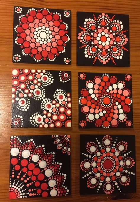 Square Dot Art, Dotting Art, Mandala Painted Rocks, Mandala Rock Art, Mandala Canvas, Mandala Design Pattern, Mandala Art Lesson, Mandala Artwork, Mandala Rocks