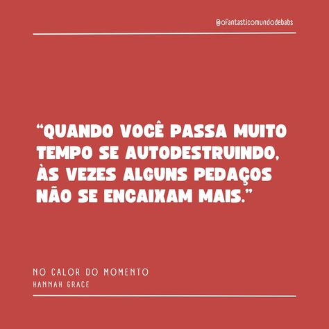 de qual frase você mais gostou? ✦ Trouxe meus trechos favoritos do livro No calor do momento, um romance super fofinho e apaixonante! ✦ Tem resenha dele aqui no feed pra quem tiver curiosidade! ✦ Mas me conta: qual foi sua frase preferida? July 15, Romance, On Instagram, Instagram