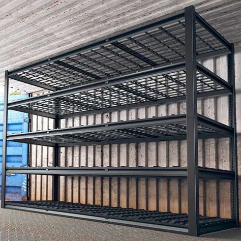 Warehouse Library, Heavy Duty Storage Shelves, Garage Warehouse, Garage Shelves, Metal Storage Shelves, Industrial Shelf, Metal Shelving, Garage Storage Shelves, Heavy Duty Shelving