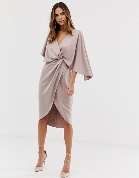 Knot Front Dress, Mens Inspo, Satin Kimono, Midi Pencil Dress, Maxi Dress Prom, Pleated Midi Dress, Satin Midi Dress, White Dress Summer, Moda Vintage