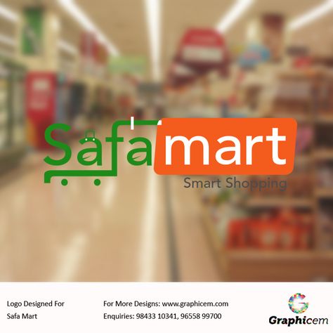 Logo Designed For Safa Mart Mini Mart Logo, Market Logo, Mini Market, Graphic Design Flyer, Retail Logo, Logo Banners, Logo Collection, Logo Design Inspiration, Smart Shopping