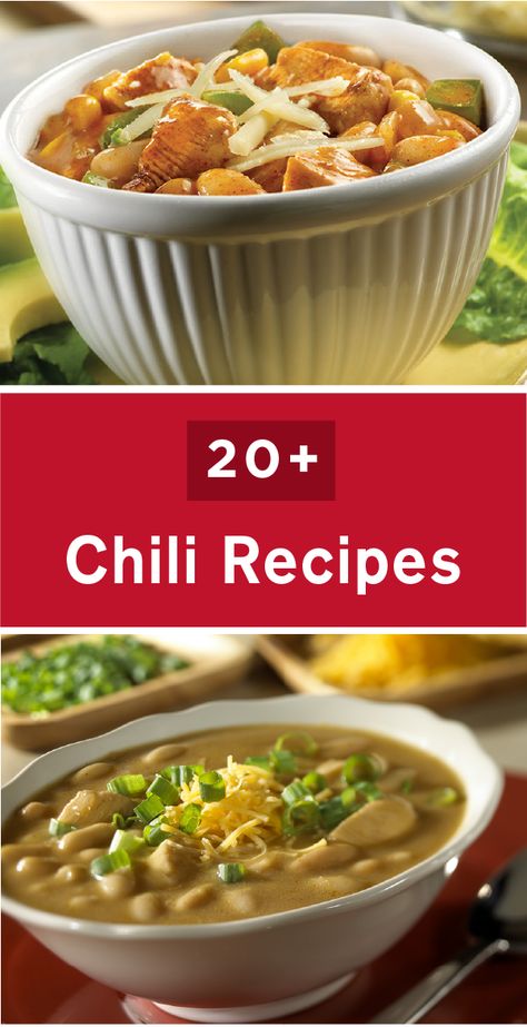 There are no top-secret chili recipes here—because we want to share these delicious chunky soups with everyone! With so many flavor combinations to choose from with this collection of 20+ chili recipes, you’ll come back to these dishes again and again during the winter. Chunky Soups, Campbell's Recipes, Chunky Soup, Campbells Soup Recipes, Campbells Recipes, Favorite Chili Recipe, Beef Soup Recipes, Flavor Combinations, Beef Chili