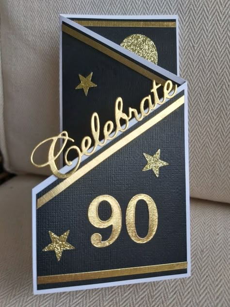 Su 90th Birthday Cards, Male 90th Birthday Cards Handmade, 90th Birthday Cards Handmade For Men, Masculine Cards Handmade, Happy Fathers Day Cards, 90th Birthday Cards, Happy Birthday Cards Handmade, 80th Birthday Cards, Stampin Up Birthday Cards