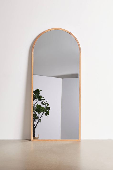 Mirrors Urban Outfitters, Arc Mirror, Ruangan Studio, Leaning Mirror, White Oak Wood, Oval Wall Mirror, Curio Cabinet, Wood Mirror, Floor Mirror