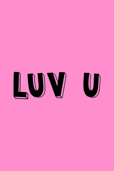 Word Lettering, Phone Pic, Luv U, Screen Saver, Calligraphy Fonts, Alphabet Illustration, Pink Love, Free Illustrations, Free Image